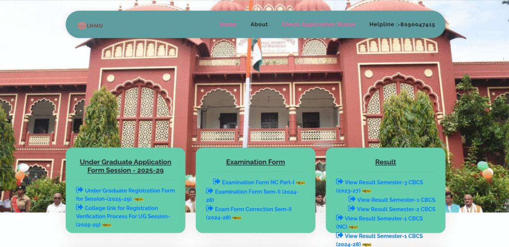 LNMU 4th Semester Exam Form 2023-27