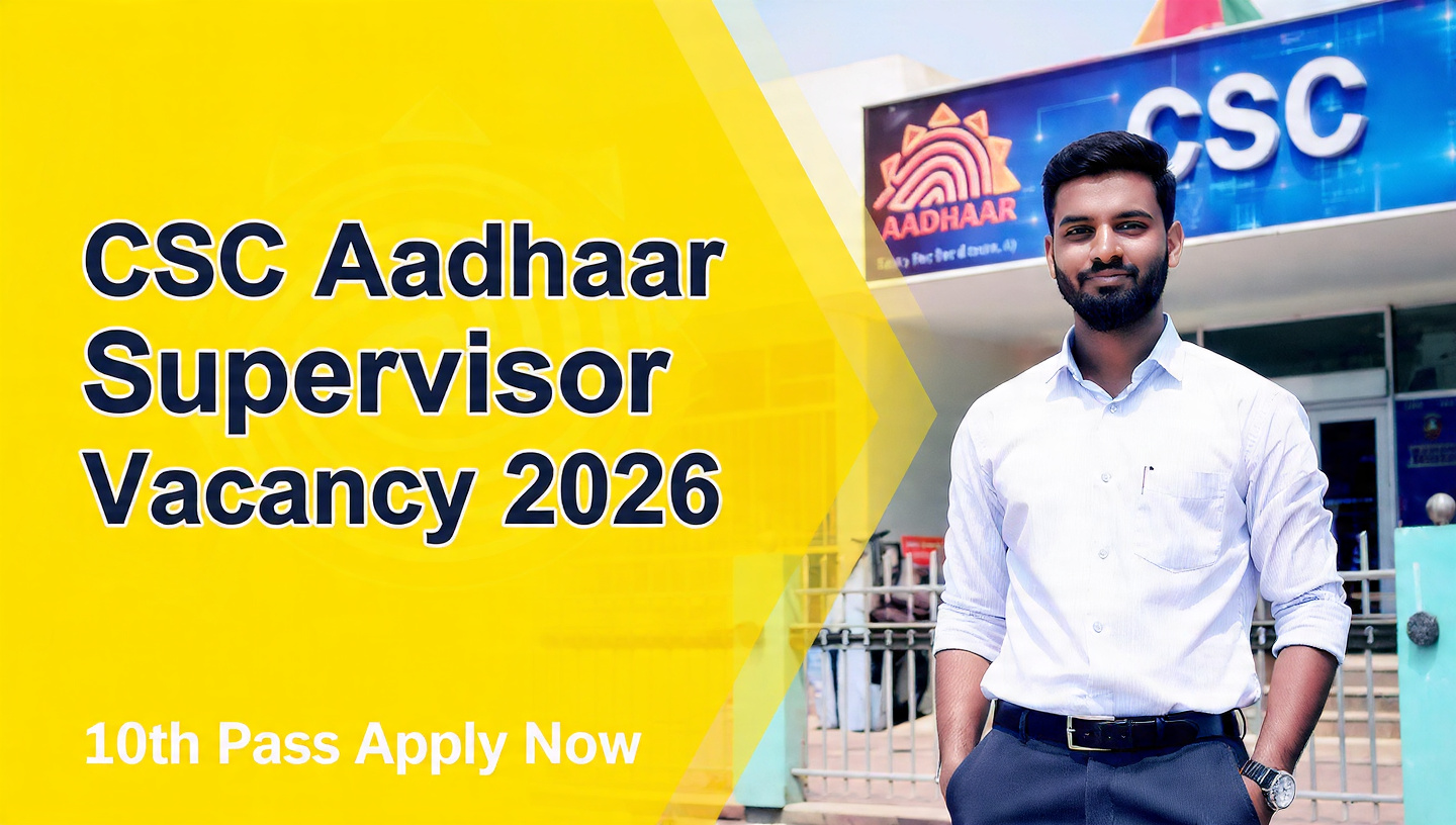 CSC Aadhaar Supervisor Vacancy 2026