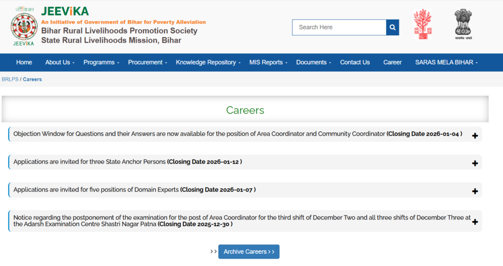 Bihar Jeevika Canteen Manager