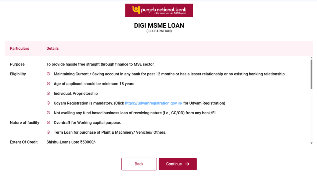 PNB Digi MSME Loan 2026
