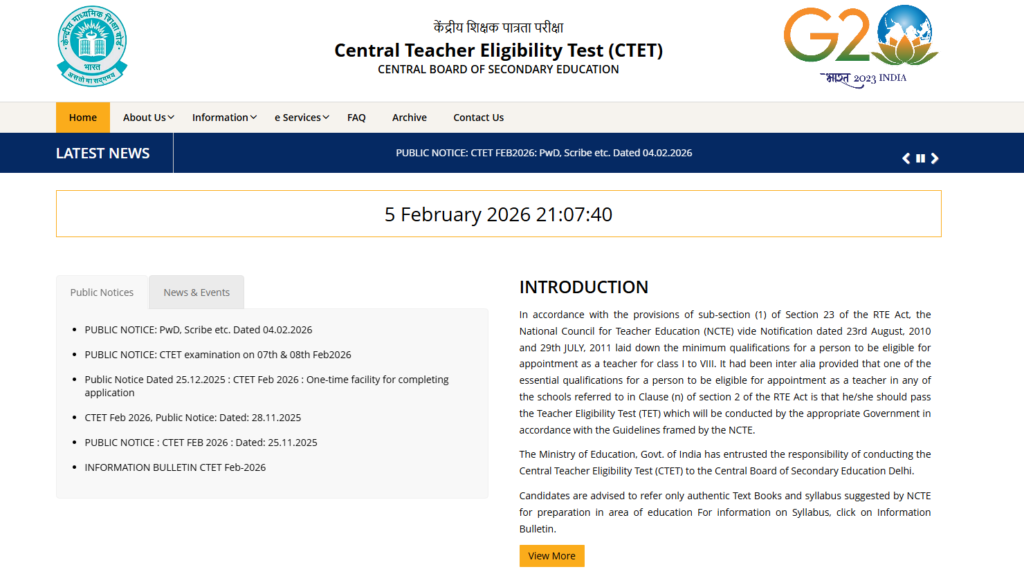 CTET Feb Admit Card 2026