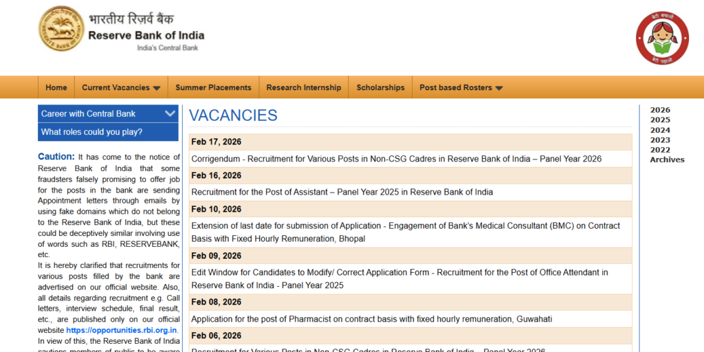 RBI Assistant Recruitment 2026