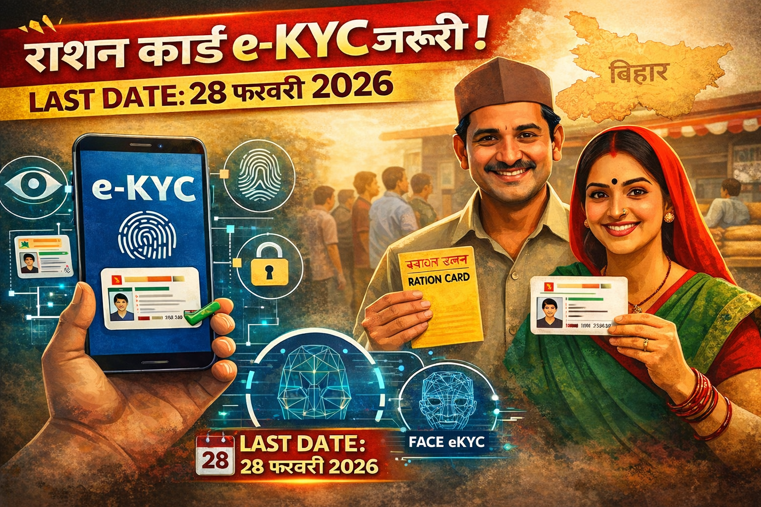 Ration Card e-KYC 28 February 2026 Last Date