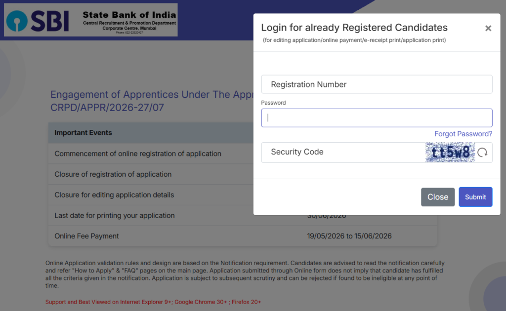 SBI Apprentice Recruitment 2026