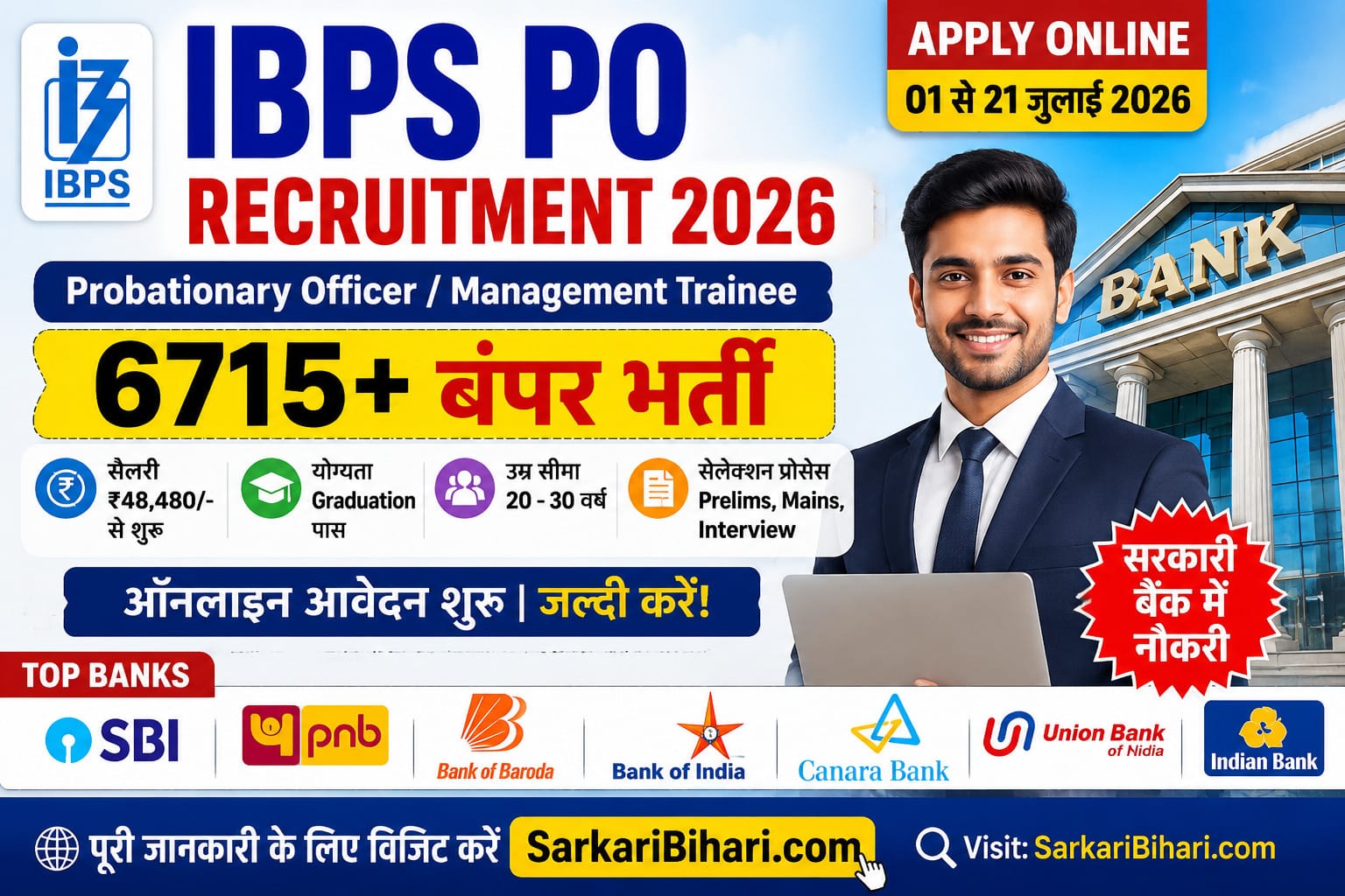 IBPS PO Recruitment 2026 IBPS PO Notification 2026 IBPS PO Apply Online 2026 IBPS PO Vacancy 2026