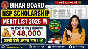 Bihar Board NSP Scholarship Merit List 2026 Bihar Board CSS Scholarship 2026 NSP Scholarship Merit List 2026 Bihar NSP Scholarship 2026