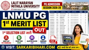 LNMU PG First Merit List 2026 LNMU PG Admission 2026 LNMU PG Merit List PDF Download LNMU PG 1st Selection List 2026