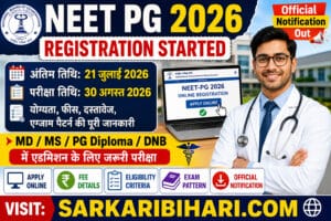 NEET PG Registration 2026 NEET PG Apply Online 2026 NEET PG 2026 Registration Last Date NEET PG Notification 2026