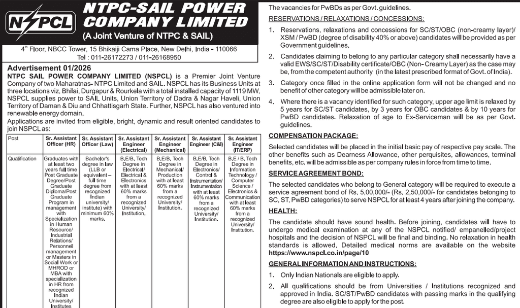 NSPCL Recruitment 2026
NSPCL Vacancy 2026
NSPCL Online Form 2026
NSPCL 17 Posts Recruitment 2026
NSPCL Recruitment 2026 Apply Online